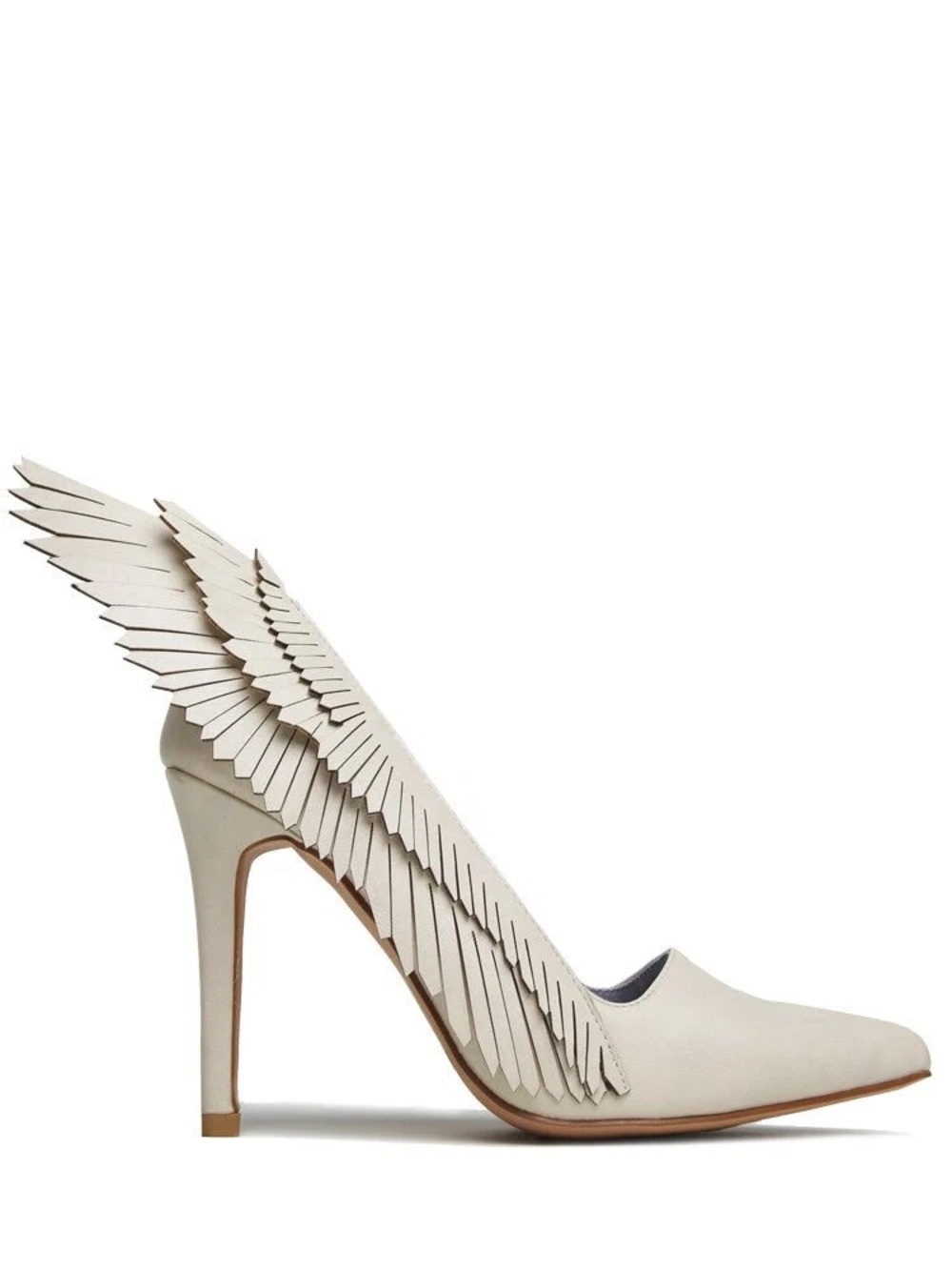 YRU Angyl Winged Pointed Stiletto Pump